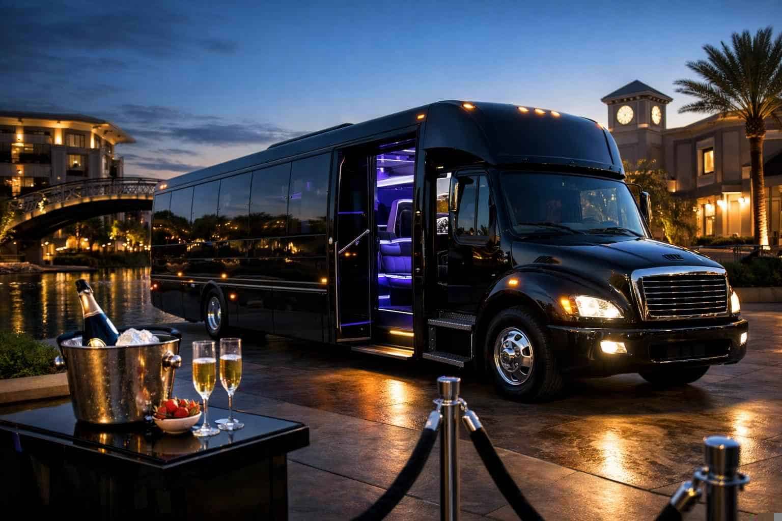 Allen Texas Black Party Bus Rental