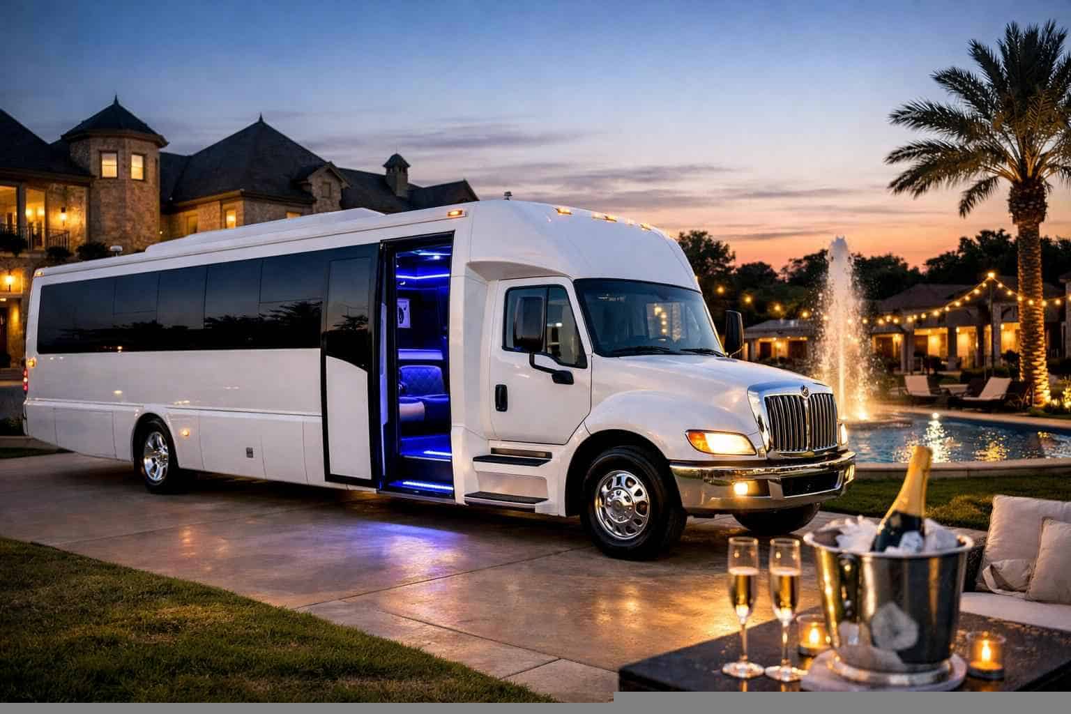 Allen Texas White Party Bus Rental