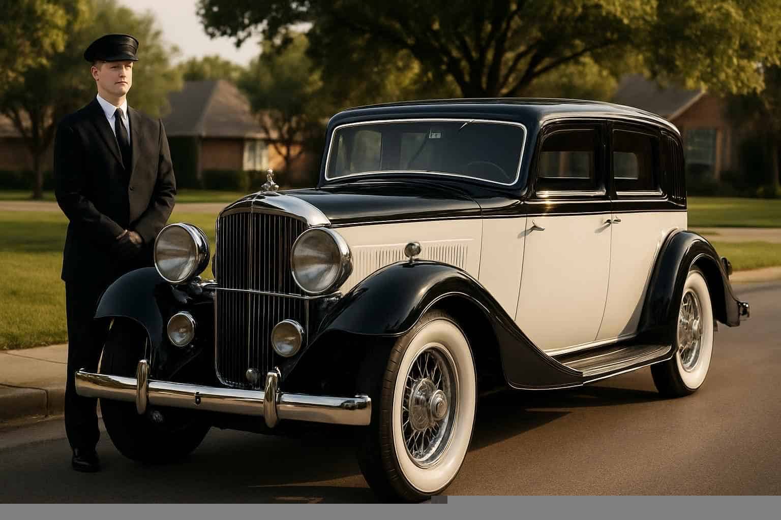 Antique Vehicles with Driver in Coppell Texas