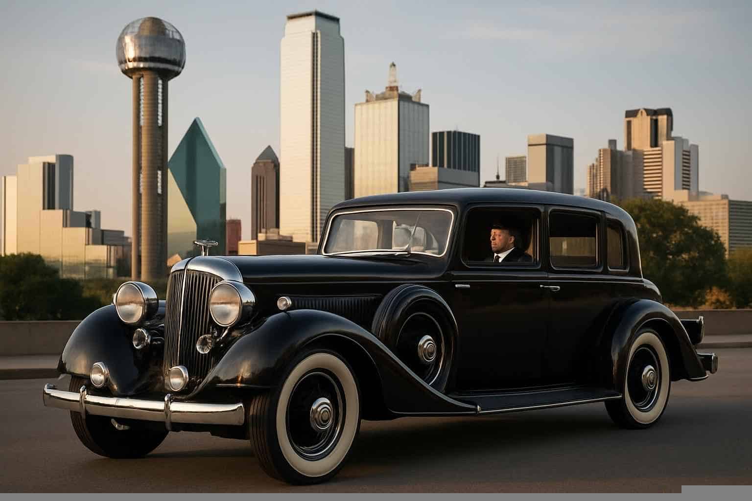 Antique Vehicles with Driver in Dallas Texas