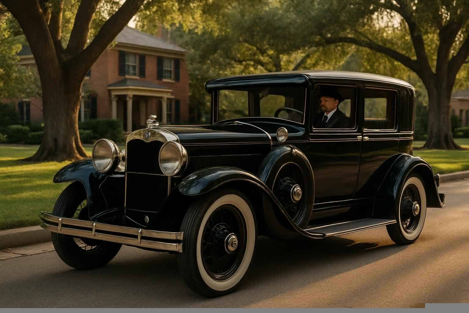 Antique Vehicles with Driver in Farmers Branch Texas