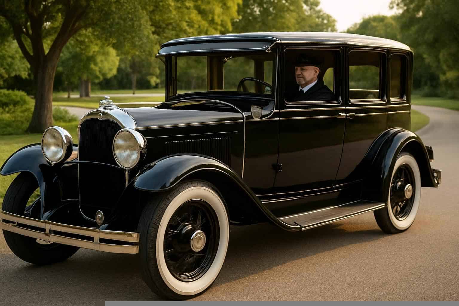 Antique Vehicles with Driver in Flower Mound Texas