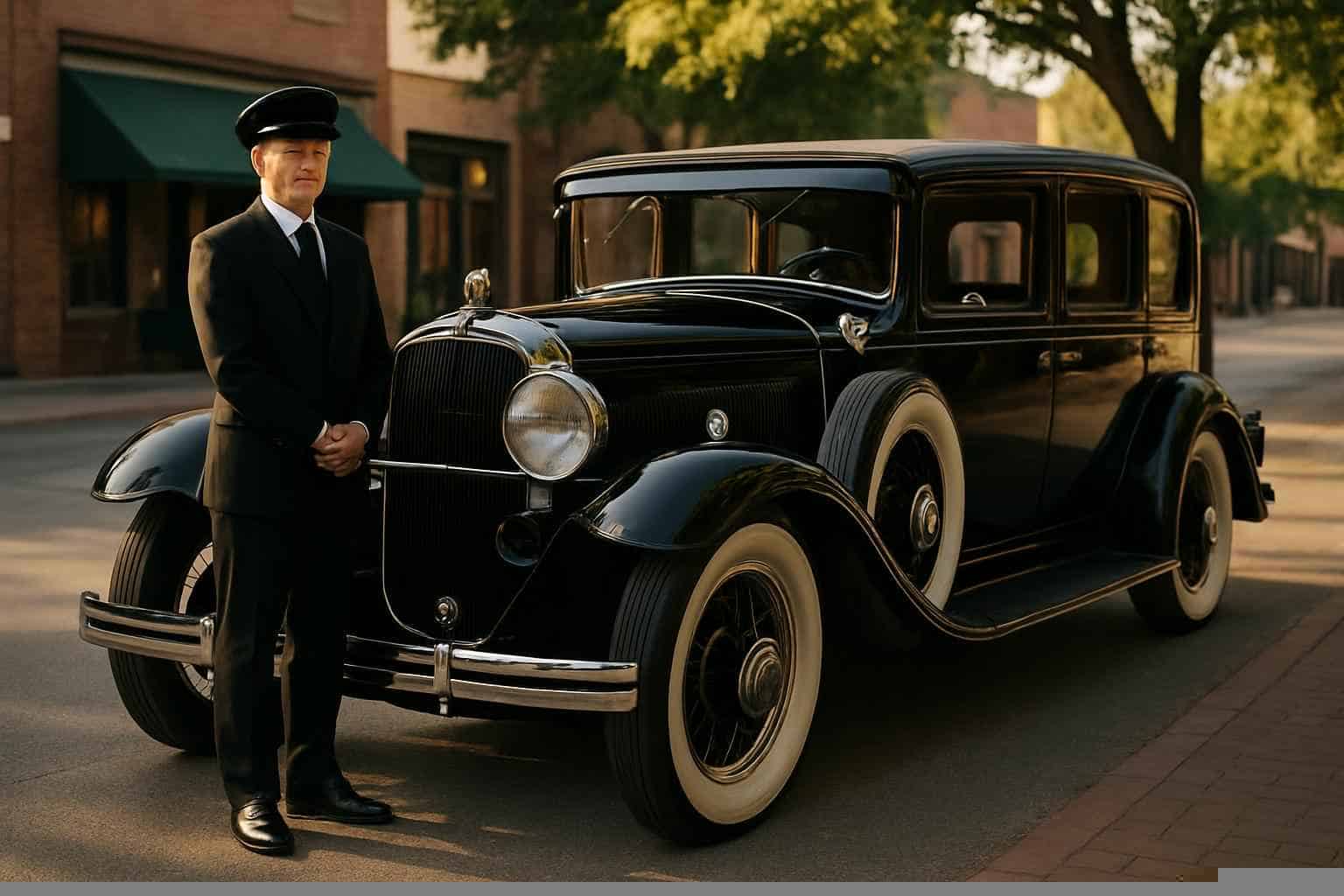 Antique Vehicles with Driver in Grapevine Texas
