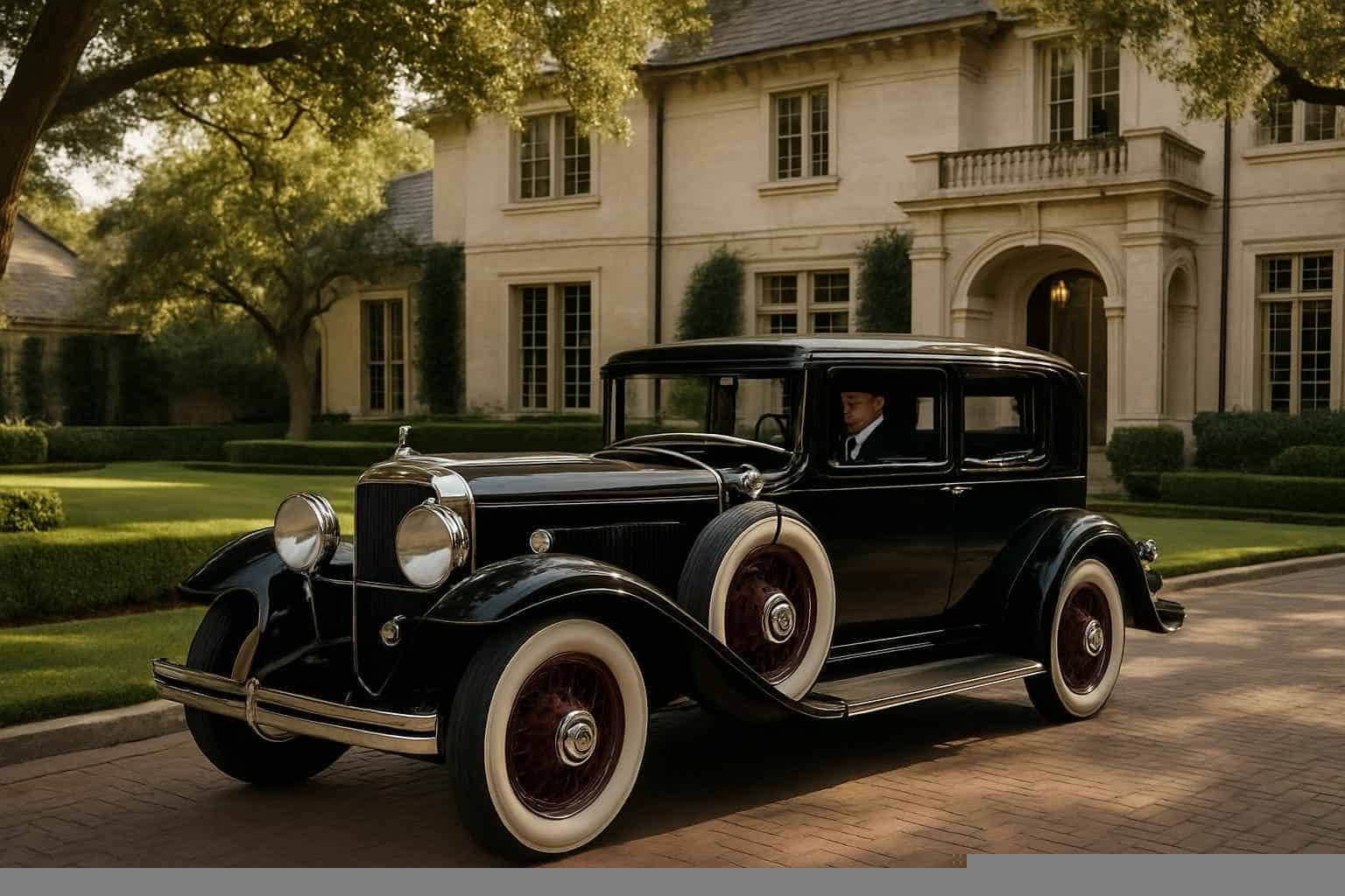 Antique Vehicles with Driver in Highland Park Texas