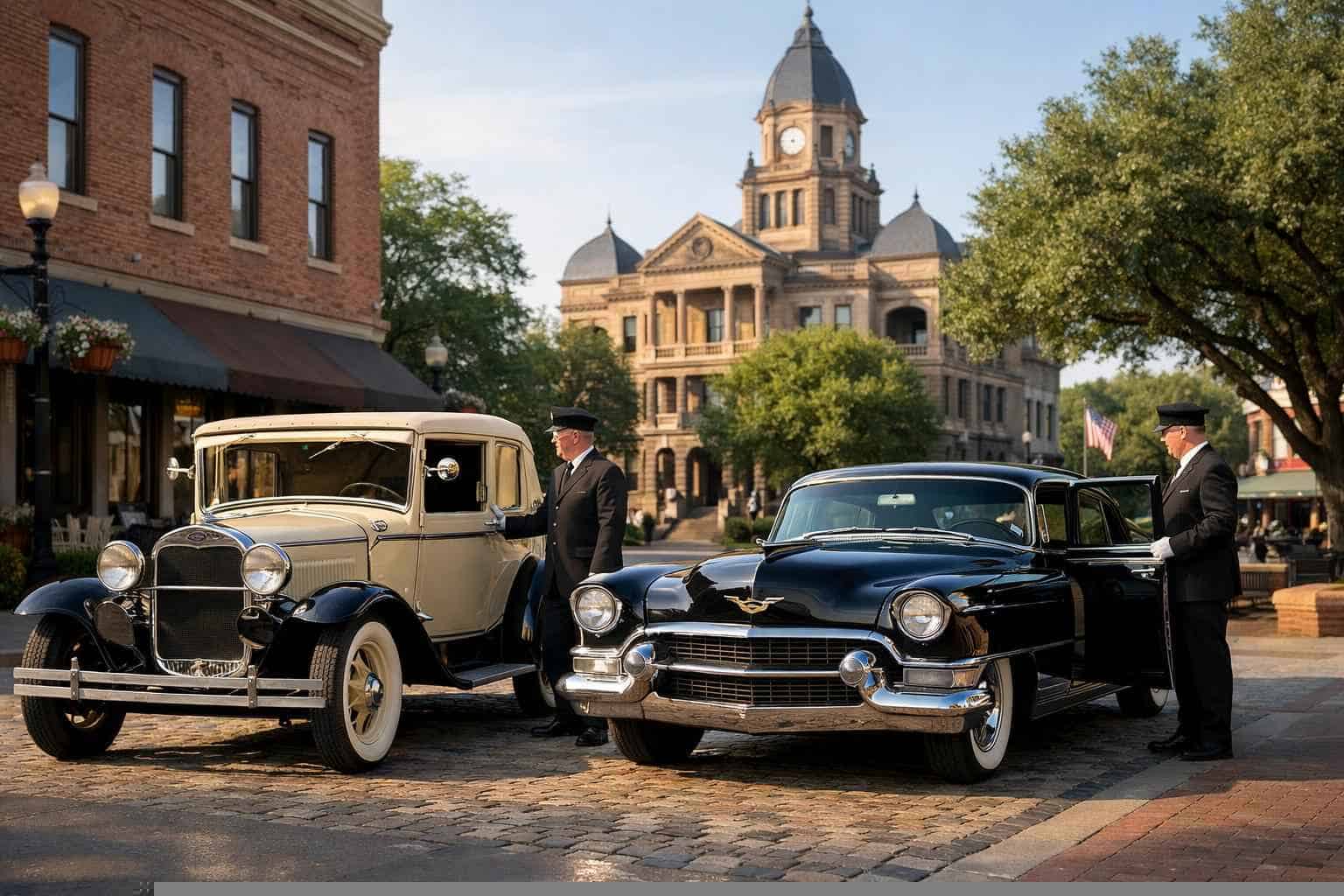 Antique Vehicles with Driver in McKinney Texas