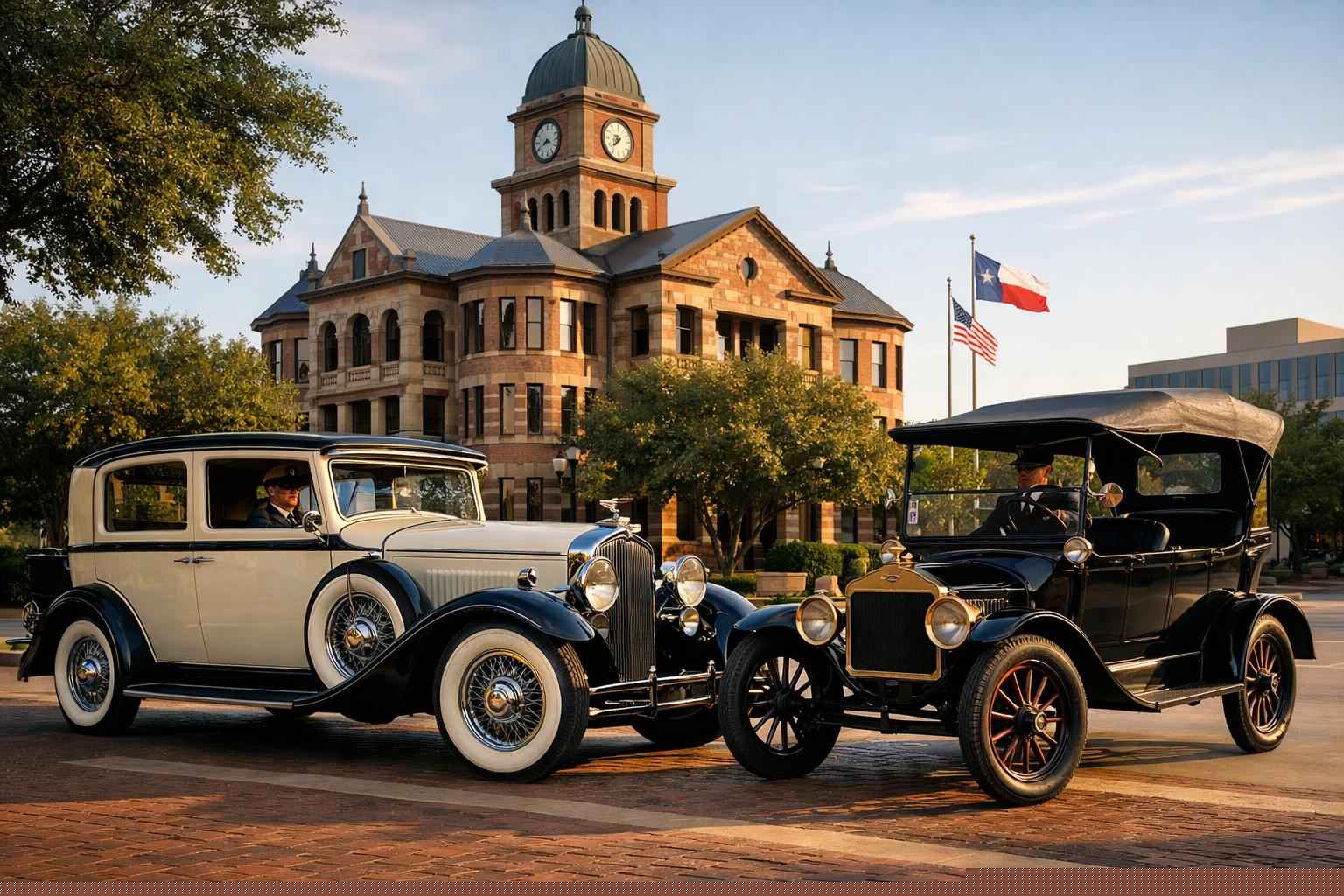 Antique Vehicles with Driver in Plano Texas