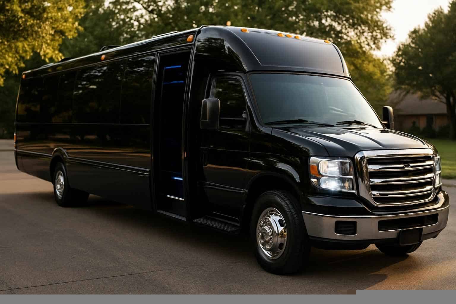 Best Black Party Bus Rental in Flower Mound Texas