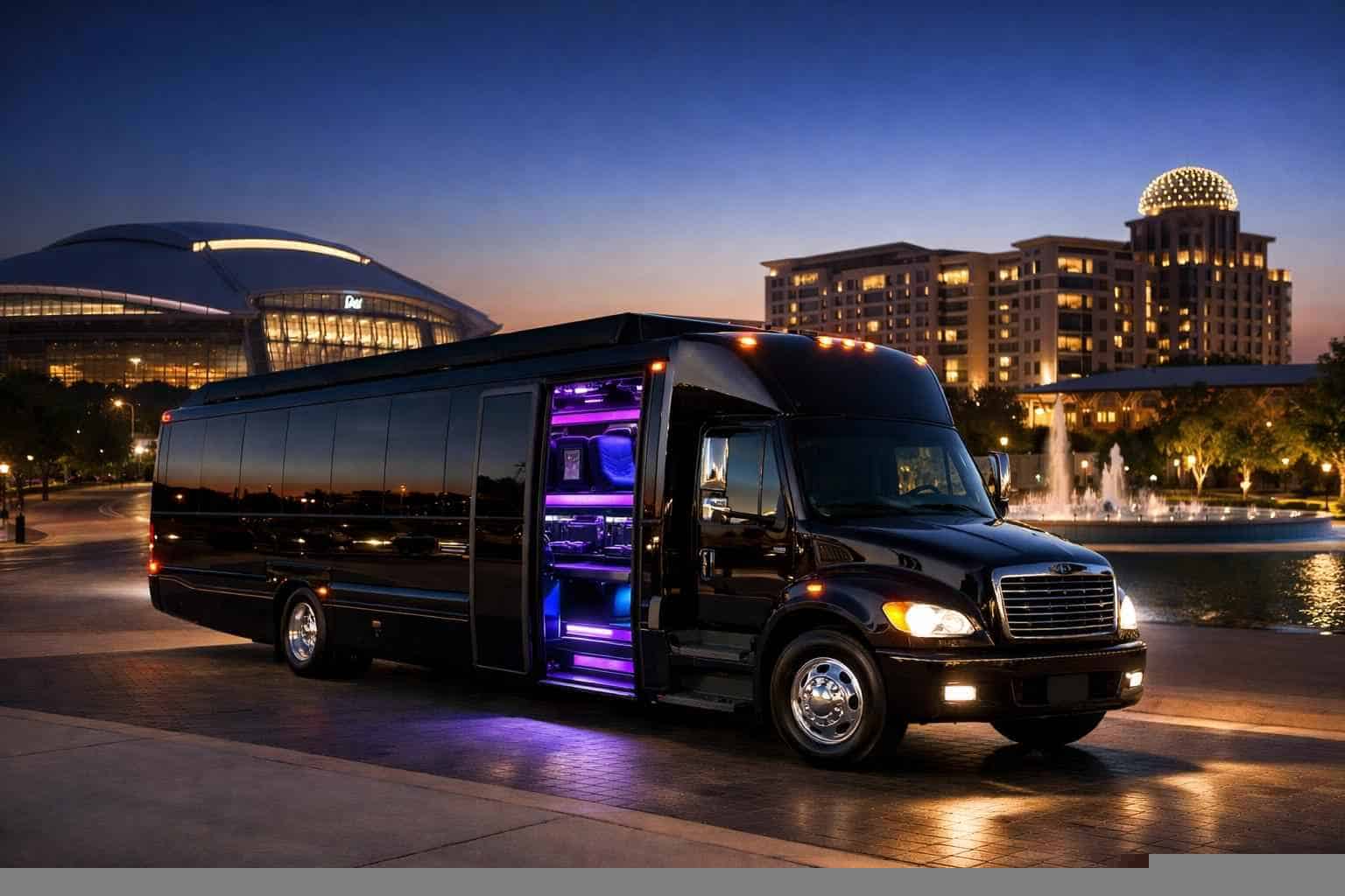 Best Black Party Bus Rental in Frisco Texas