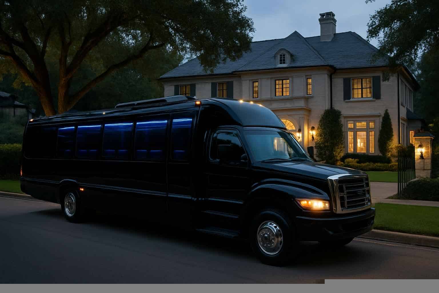 Best Black Party Bus Rental in Highland Park Texas