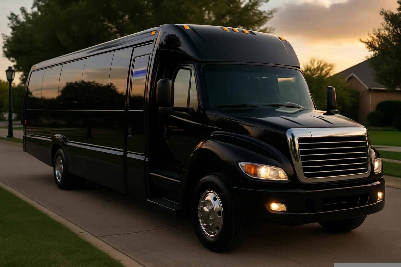 Best Black Party Bus Rental in Lewisville Texas