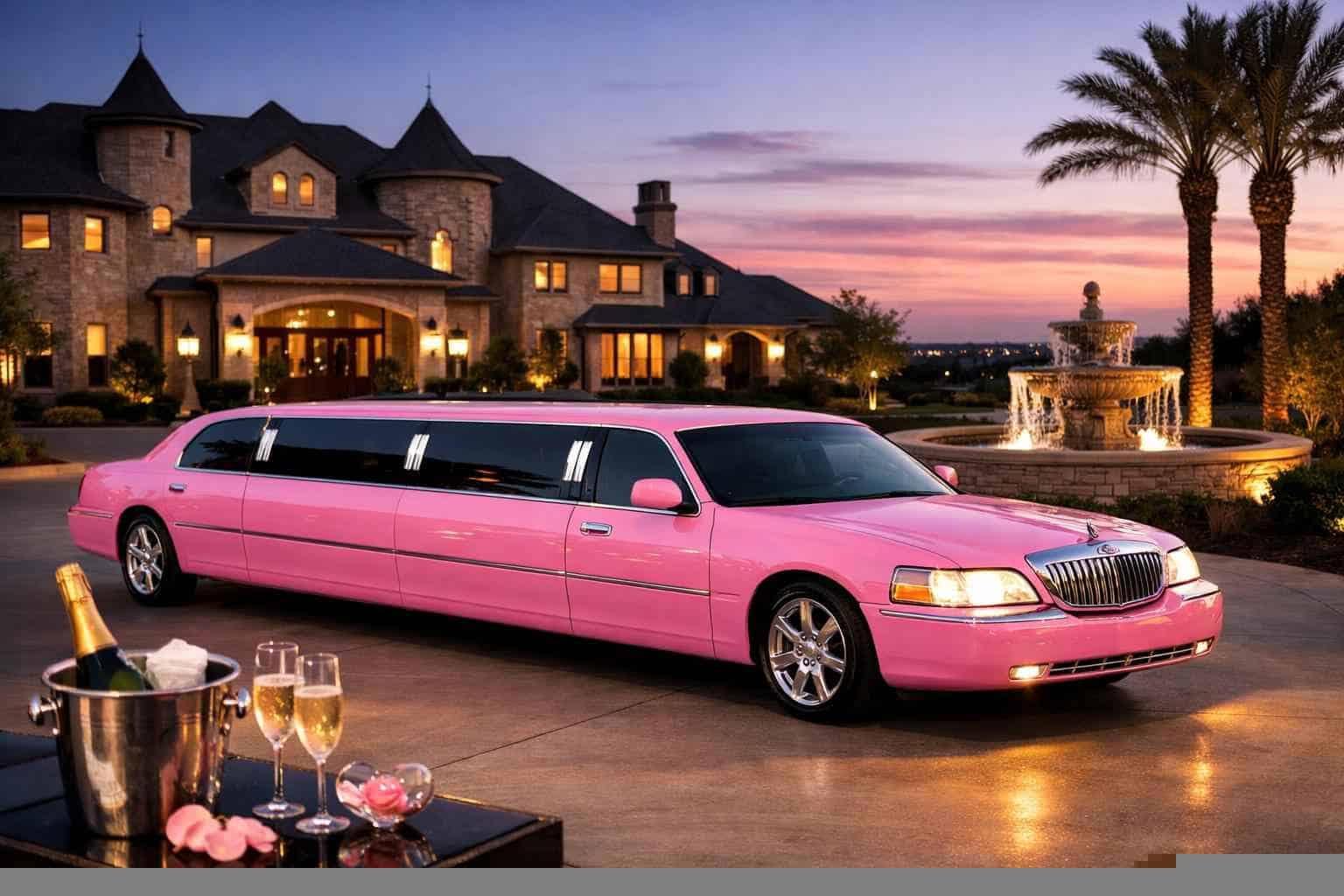 Best Pink Limo Rental in Prosper Texas