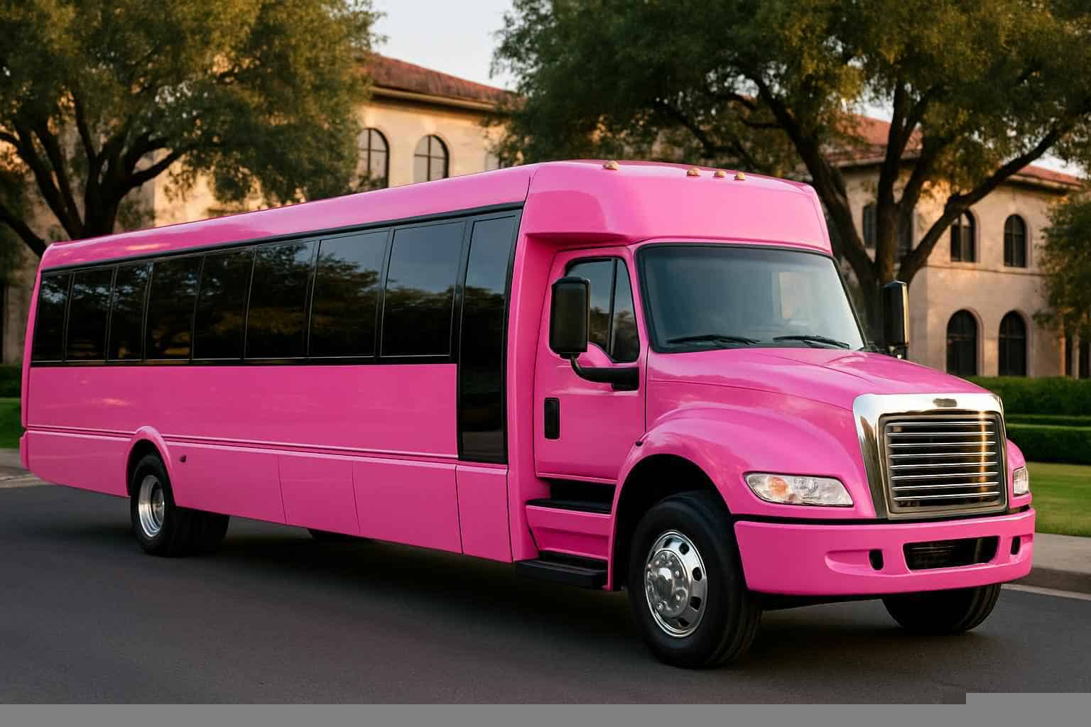 Best Pink Party Bus Rental in Addison Texas