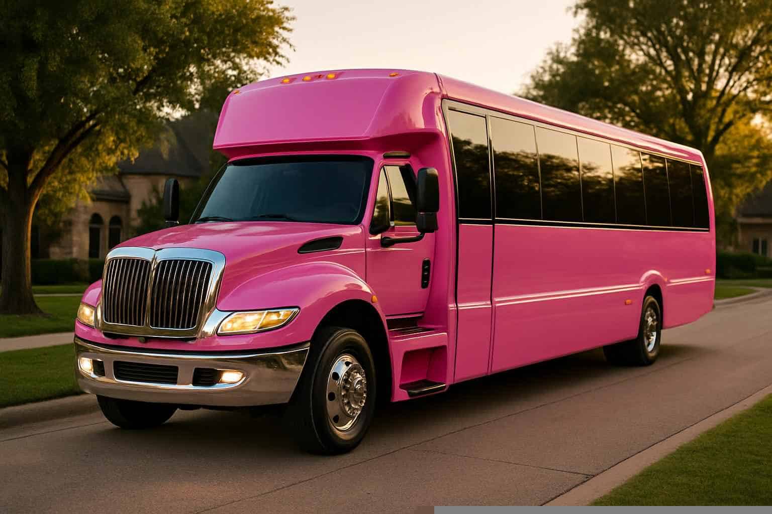 Best Pink Party Bus Rental In Farmers Branch Texas
