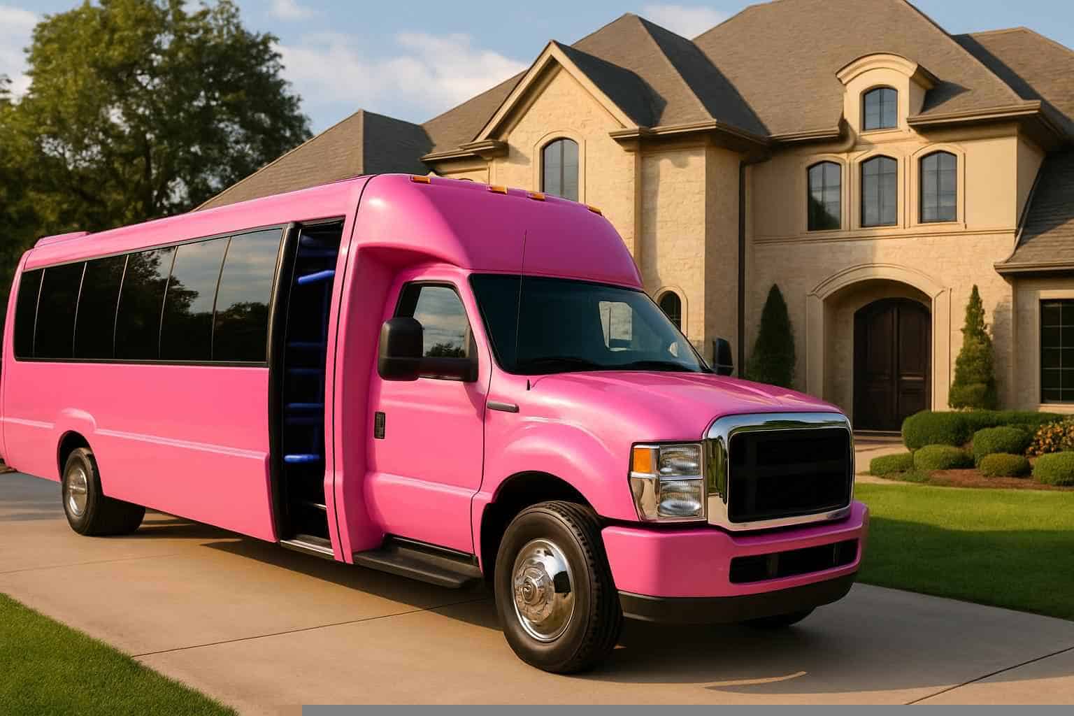 Best Pink Party Bus Rental in Flower Mound Texas