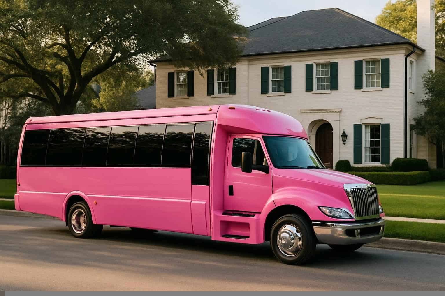Best Pink Party Bus Rental in Highland Park Texas