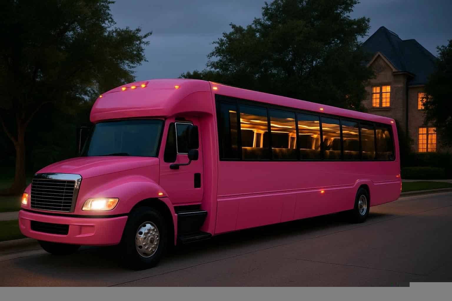 Best Pink Party Bus Rental in Richardson Texas
