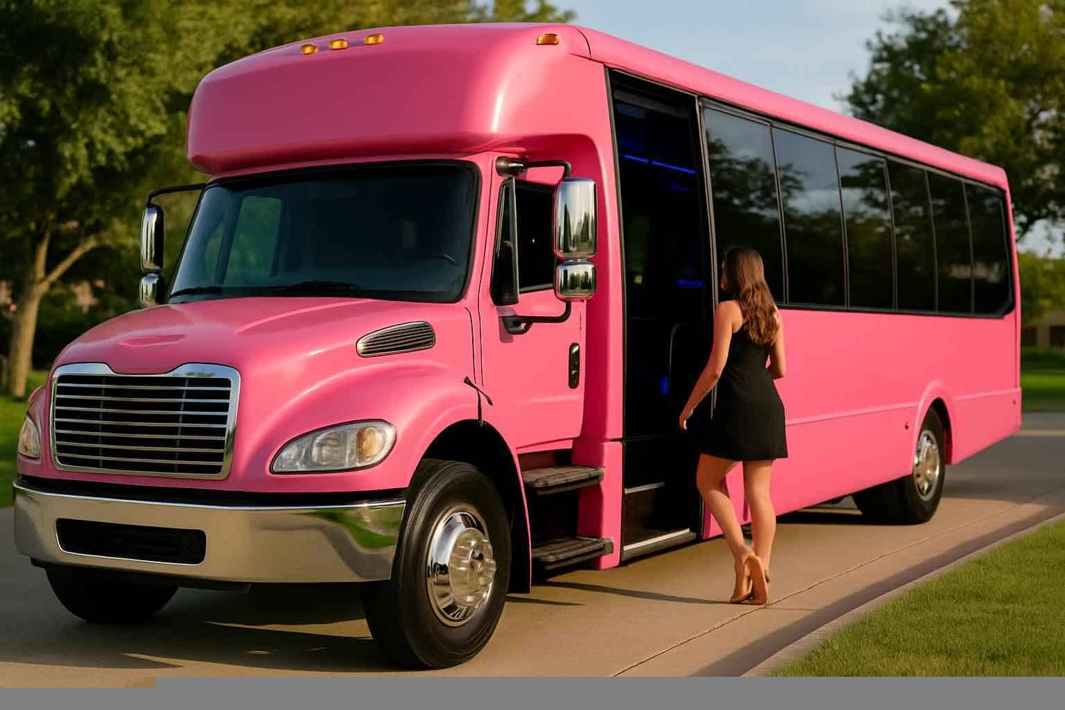 Best Pink Party Bus Rental in The Colony Texas