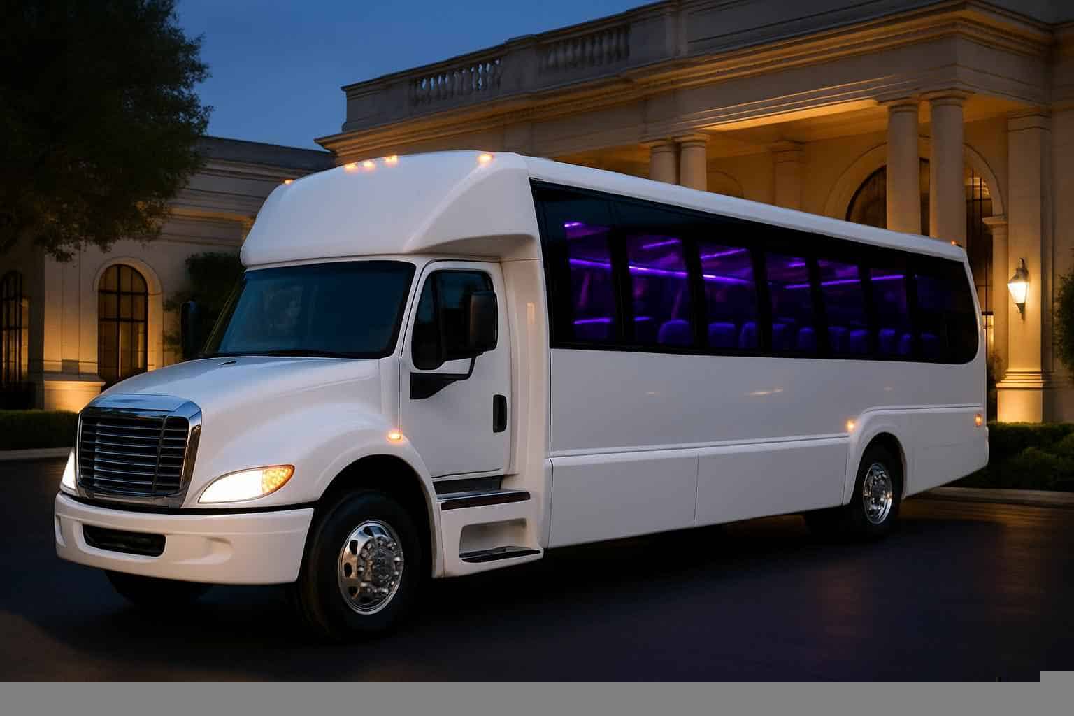 Best White Party Bus Rental in Addison Texas