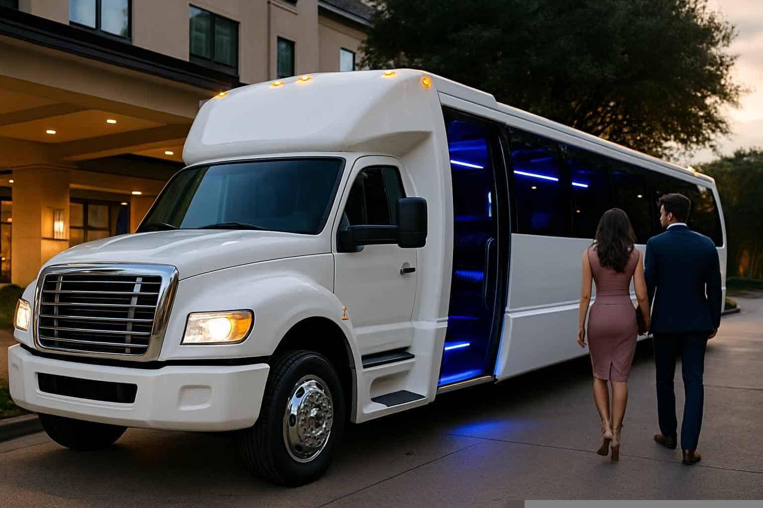 Best White Party Bus Rental in Carrollton Texas