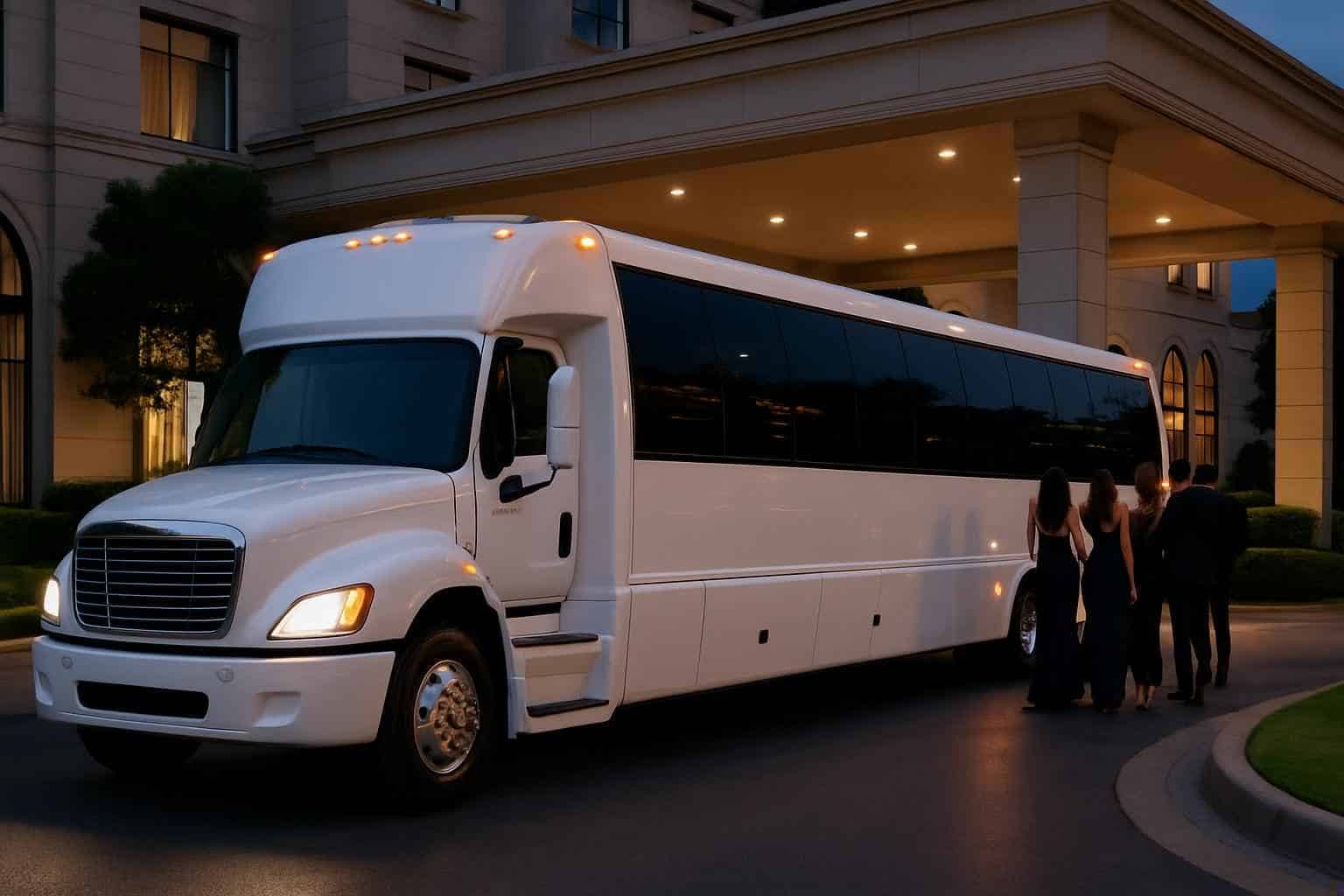Best White Party Bus Rental in Coppell Texas