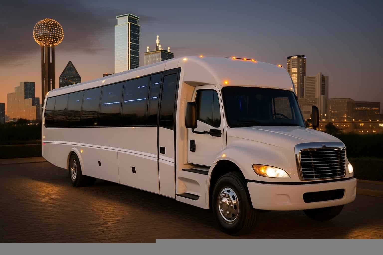 Best White Party Bus Rental in Dallas Texas