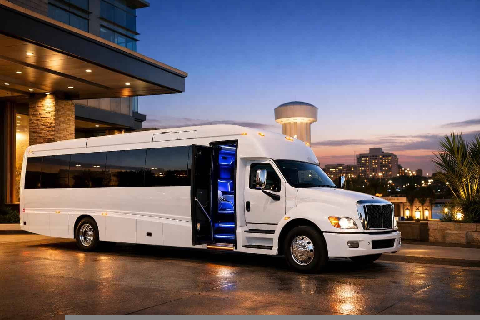 Best White Party Bus Rental in Frisco Texas