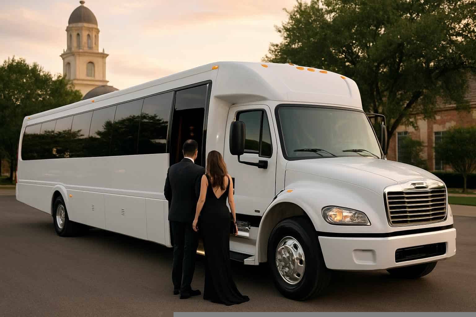 Best White Party Bus Rental in Grapevine Texas