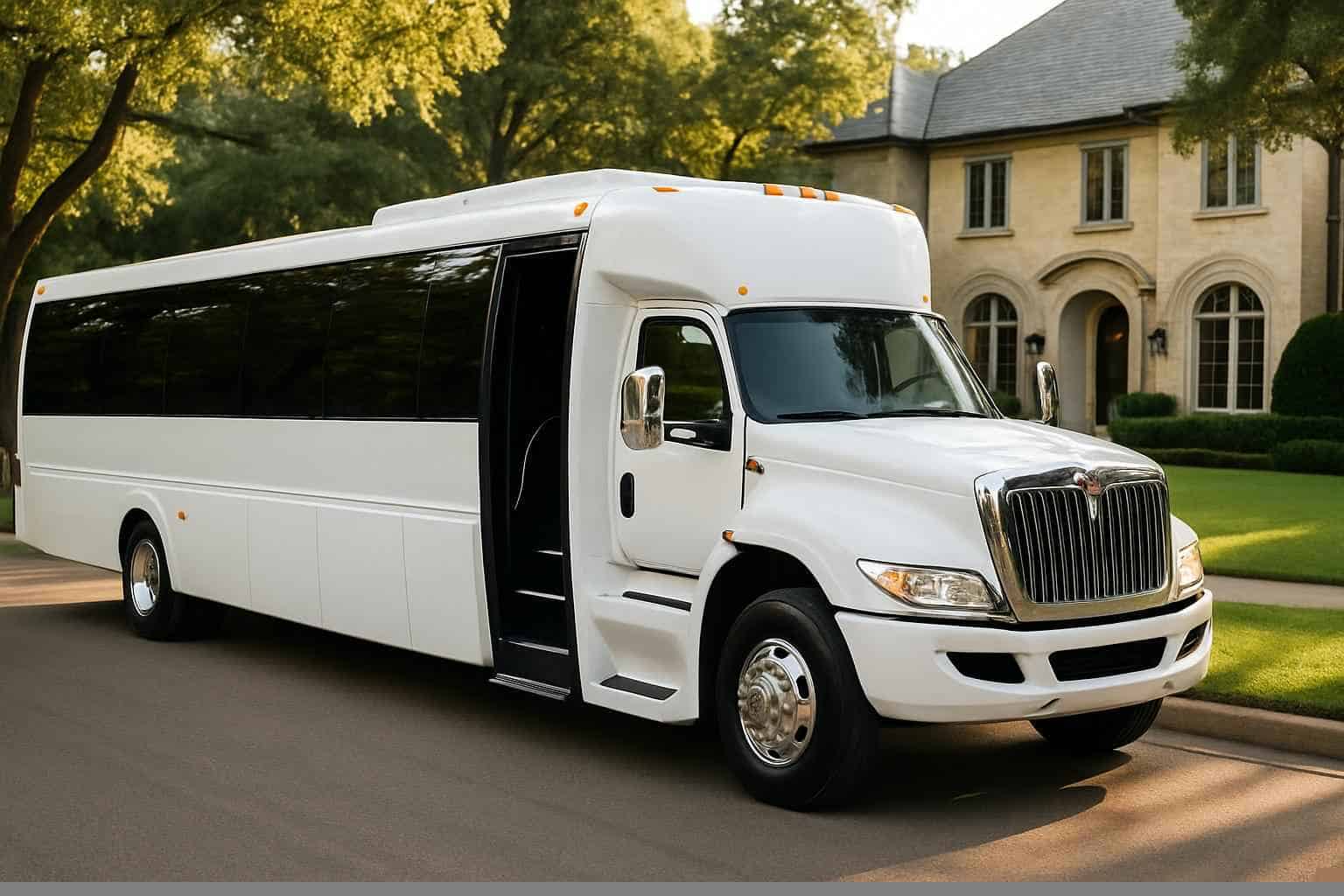 Best White Party Bus Rental in Highland Park Texas