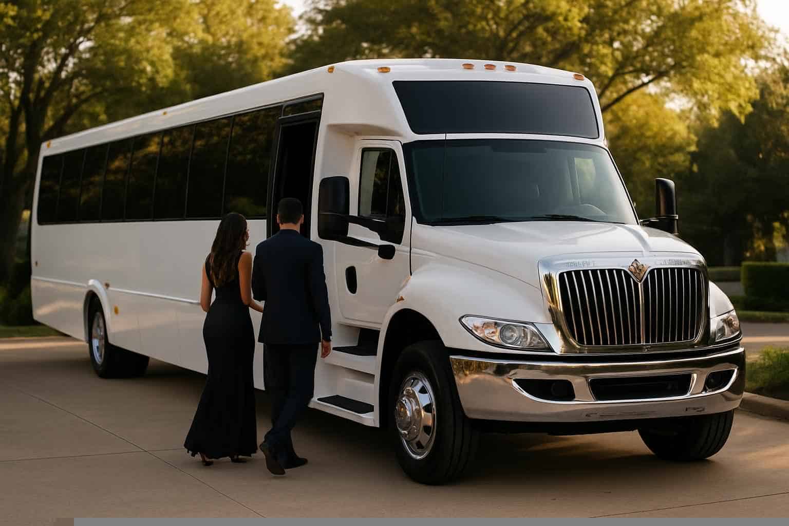 Best White Party Bus Rental in Richardson Texas