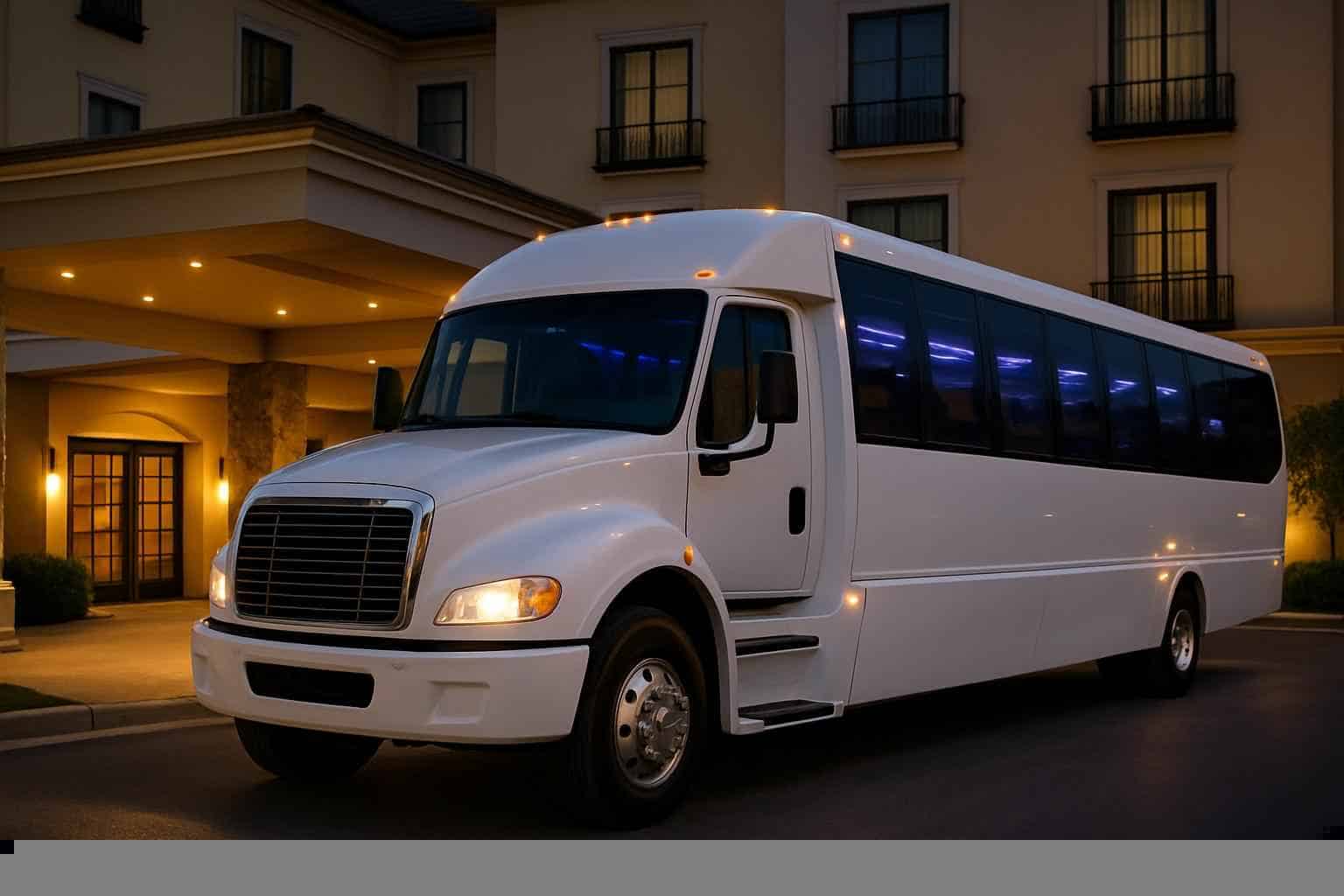 Best White Party Bus Rental in The Colony Texas