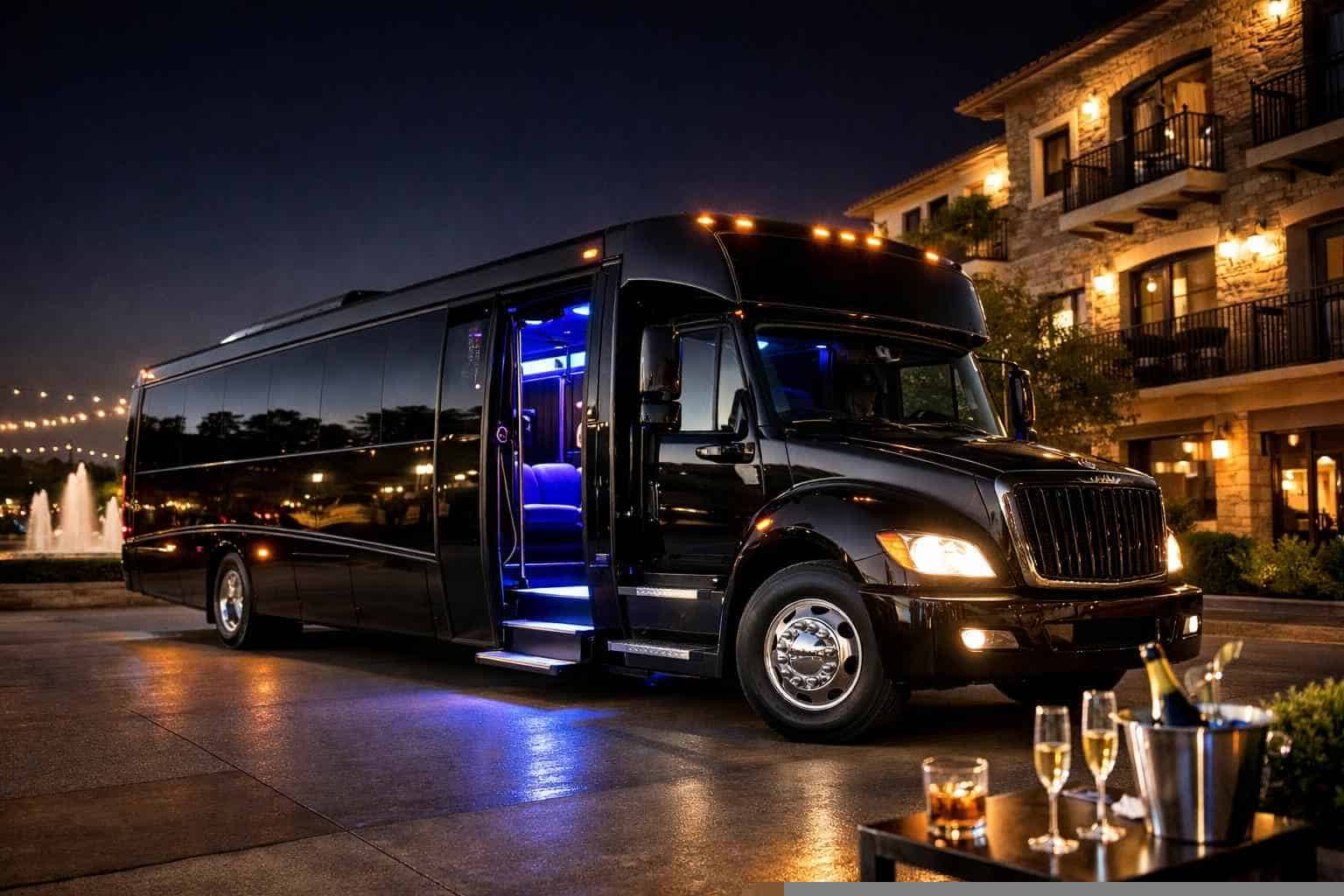 Black Party Bus Rental Allen TX
