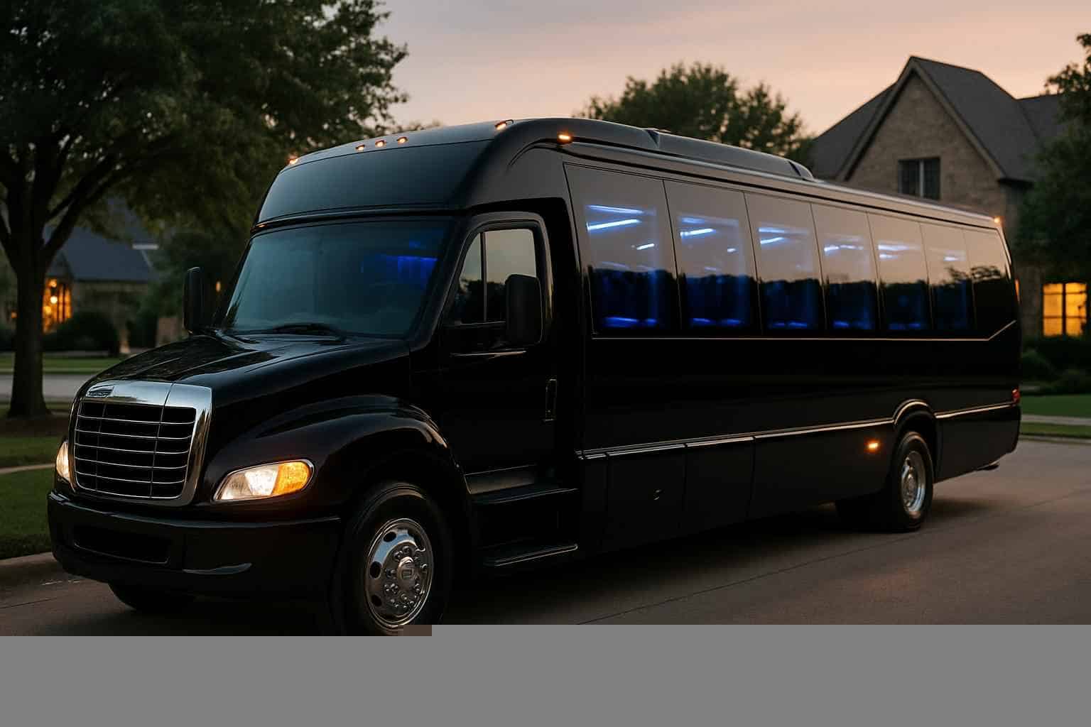 Black Party Bus Rental Flower Mound TX