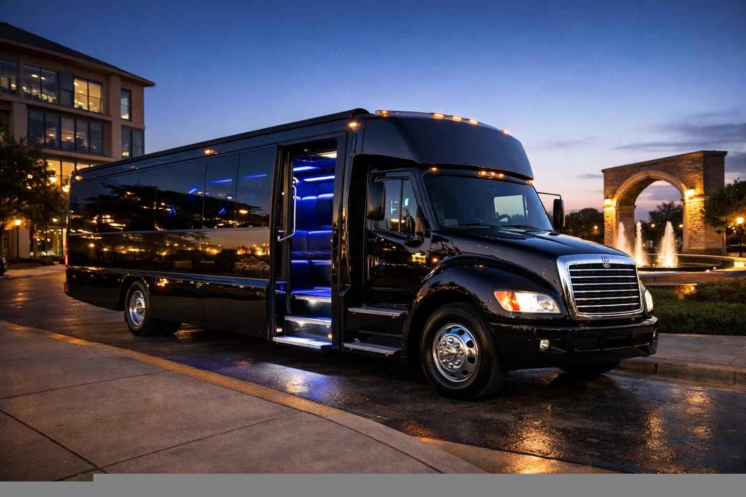 Black Party Bus Rental Frisco TX