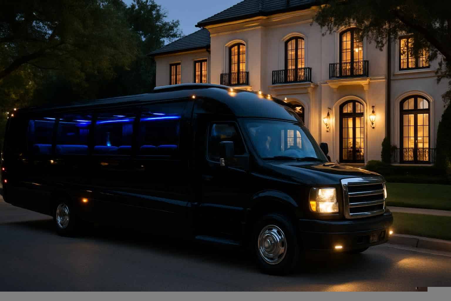 Black Party Bus Rental Highland Park TX