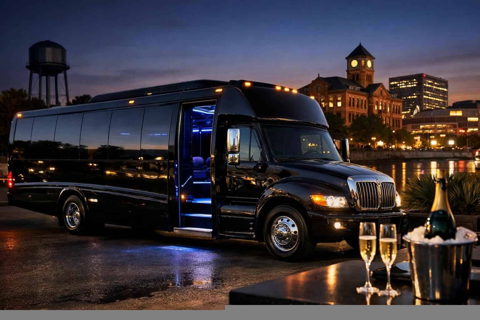 Black Party Bus Rental McKinney TX