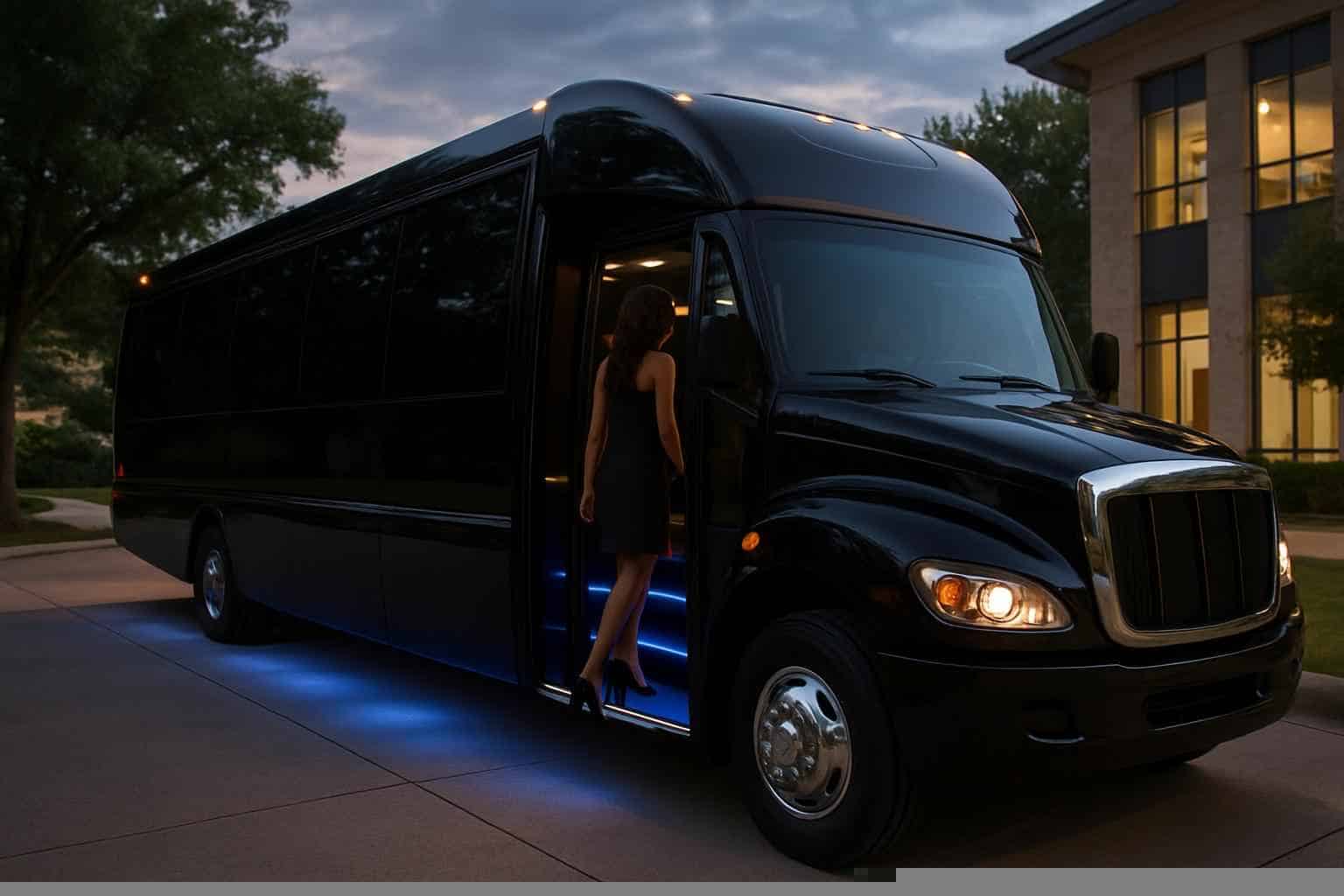 Black Party Bus Rental Near Me Addison TX