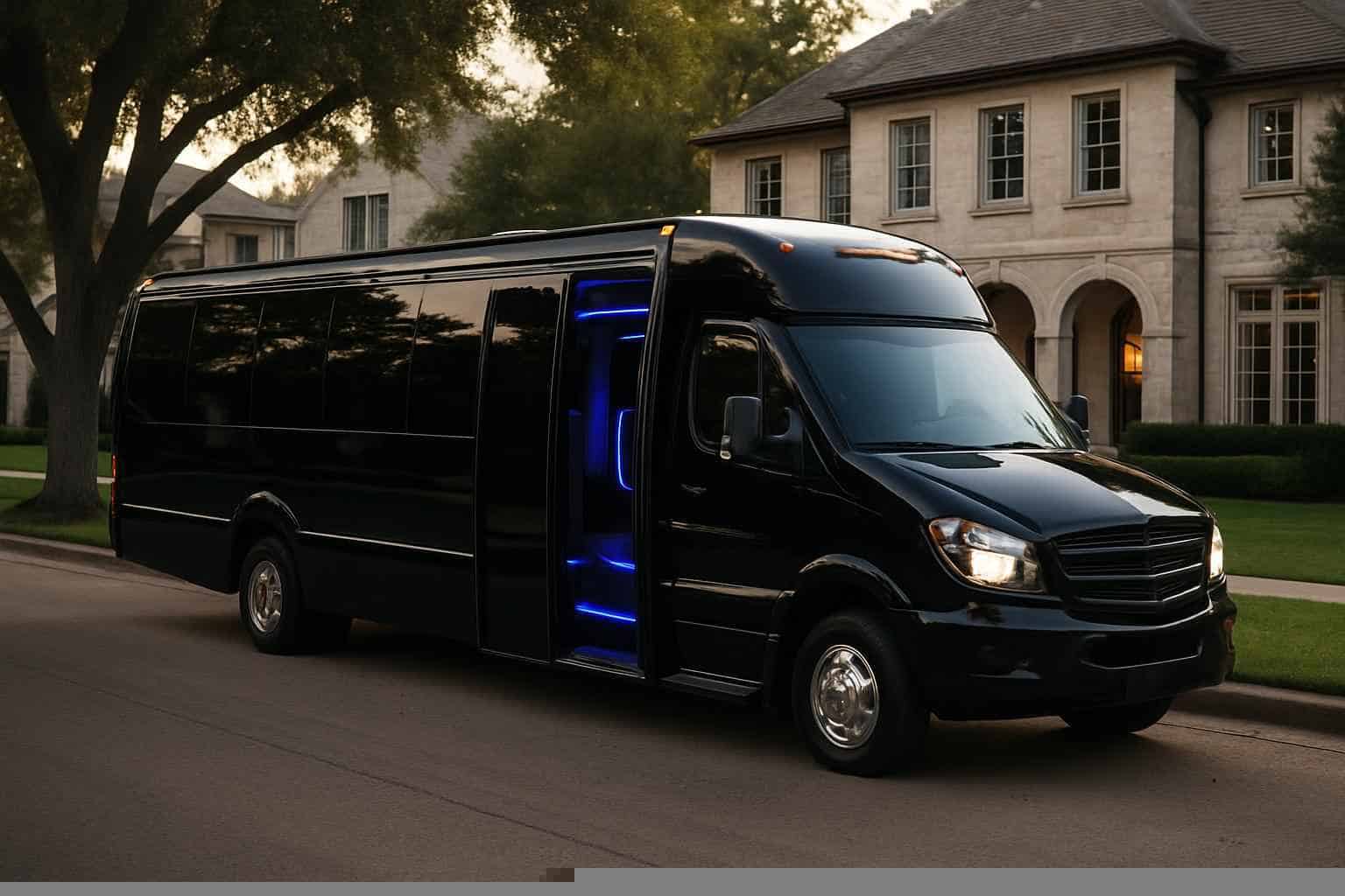 Black Party Bus Rental Near Me Highland Park TX