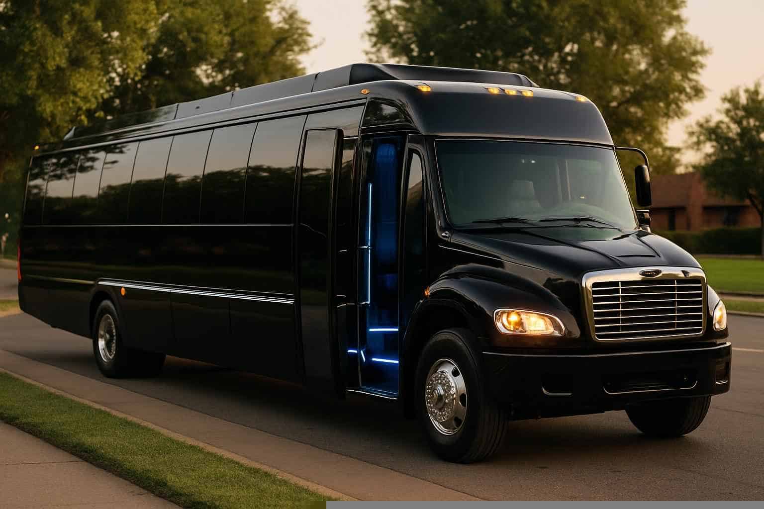 Black Party Bus Rental Packages Farmers Branch Texas