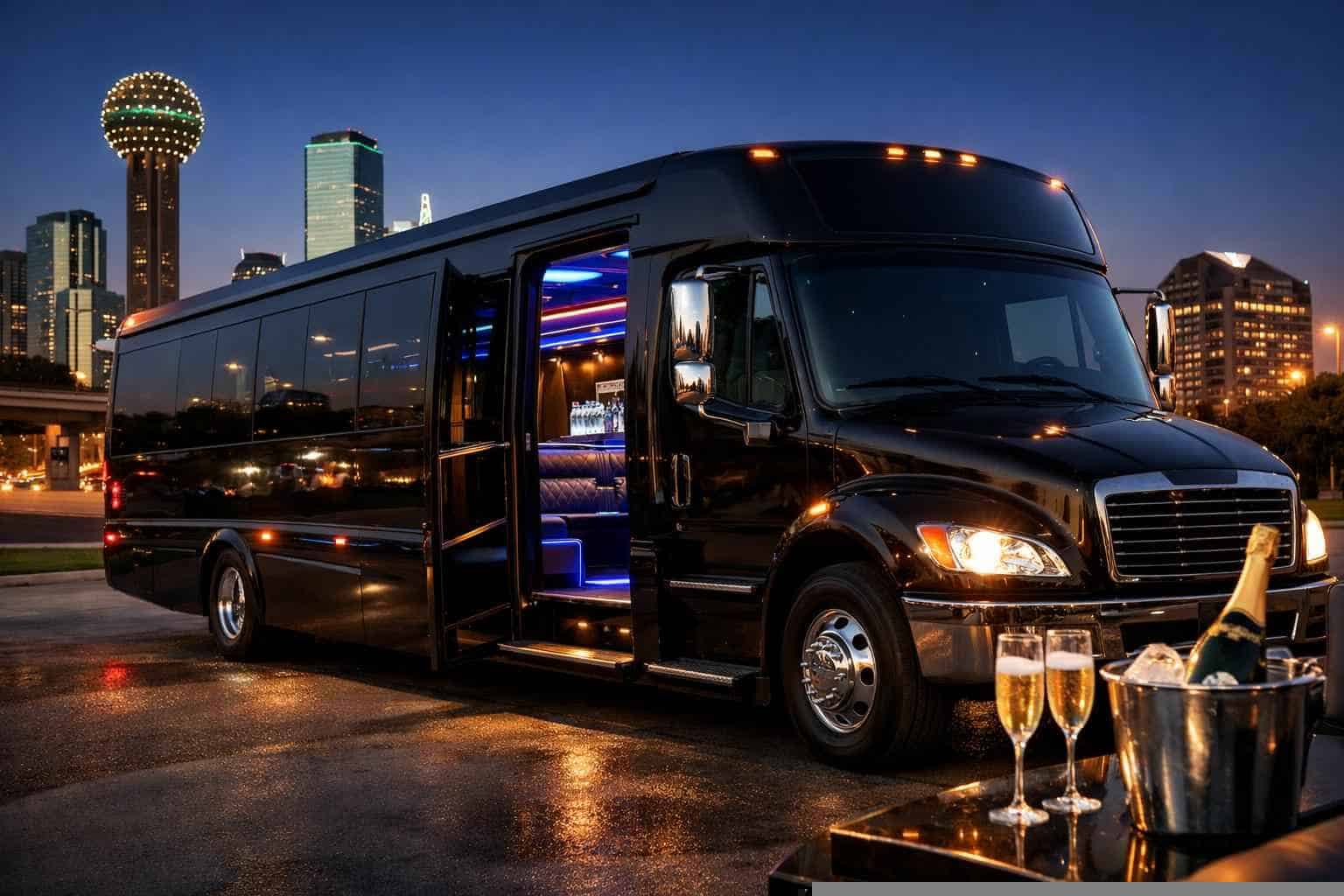Black Party Bus Rental Plano TX