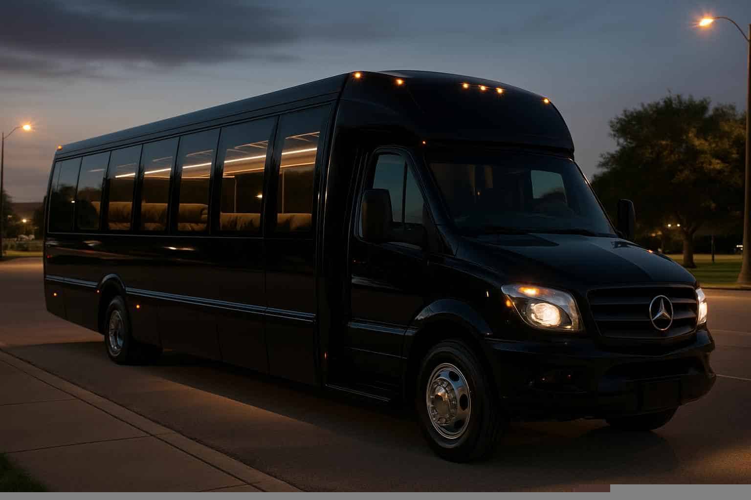 Black Party Bus Rental Prices in Addison TX