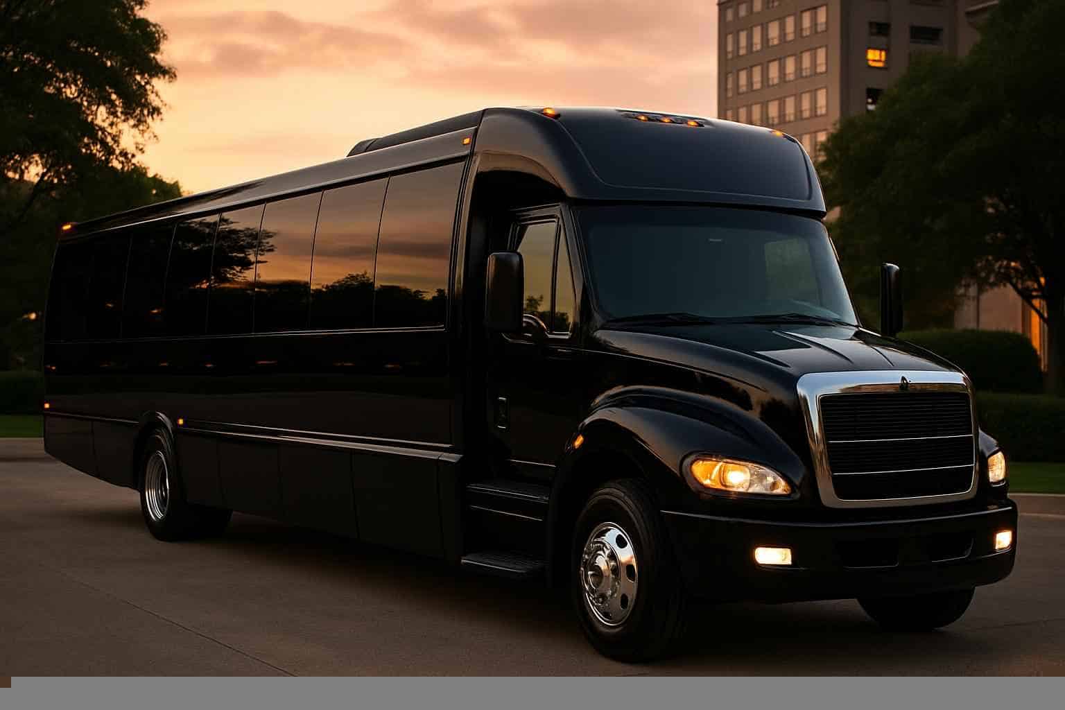Black Party Bus Rental Prices in Carrollton TX