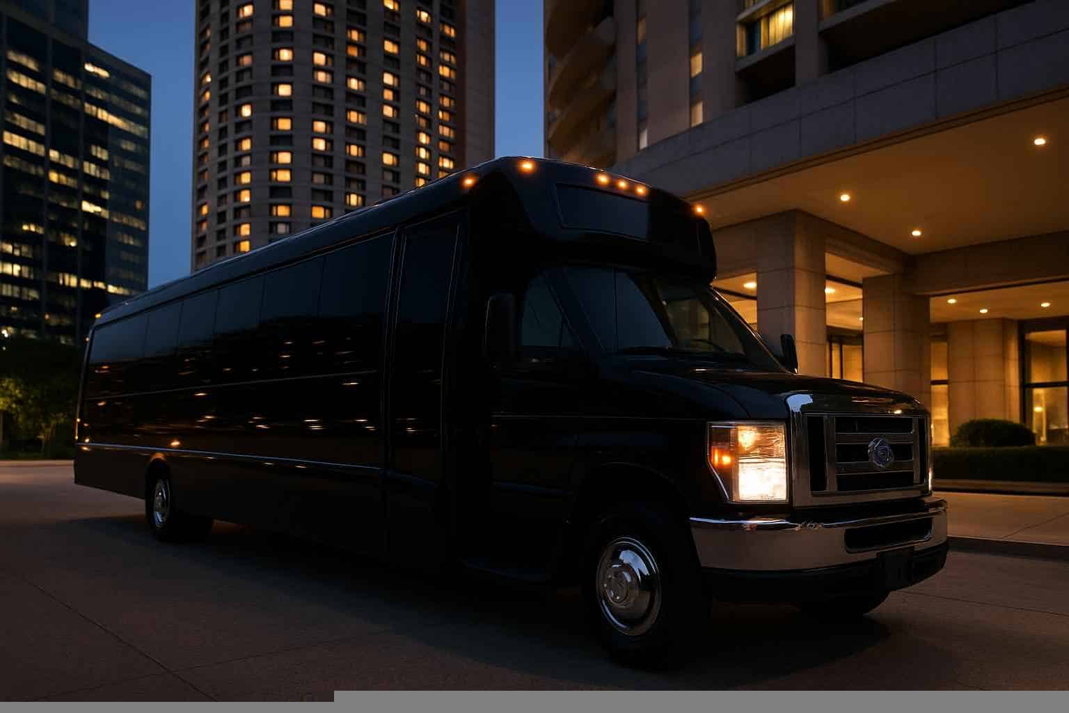 Black Party Bus Rental Prices in Dallas TX