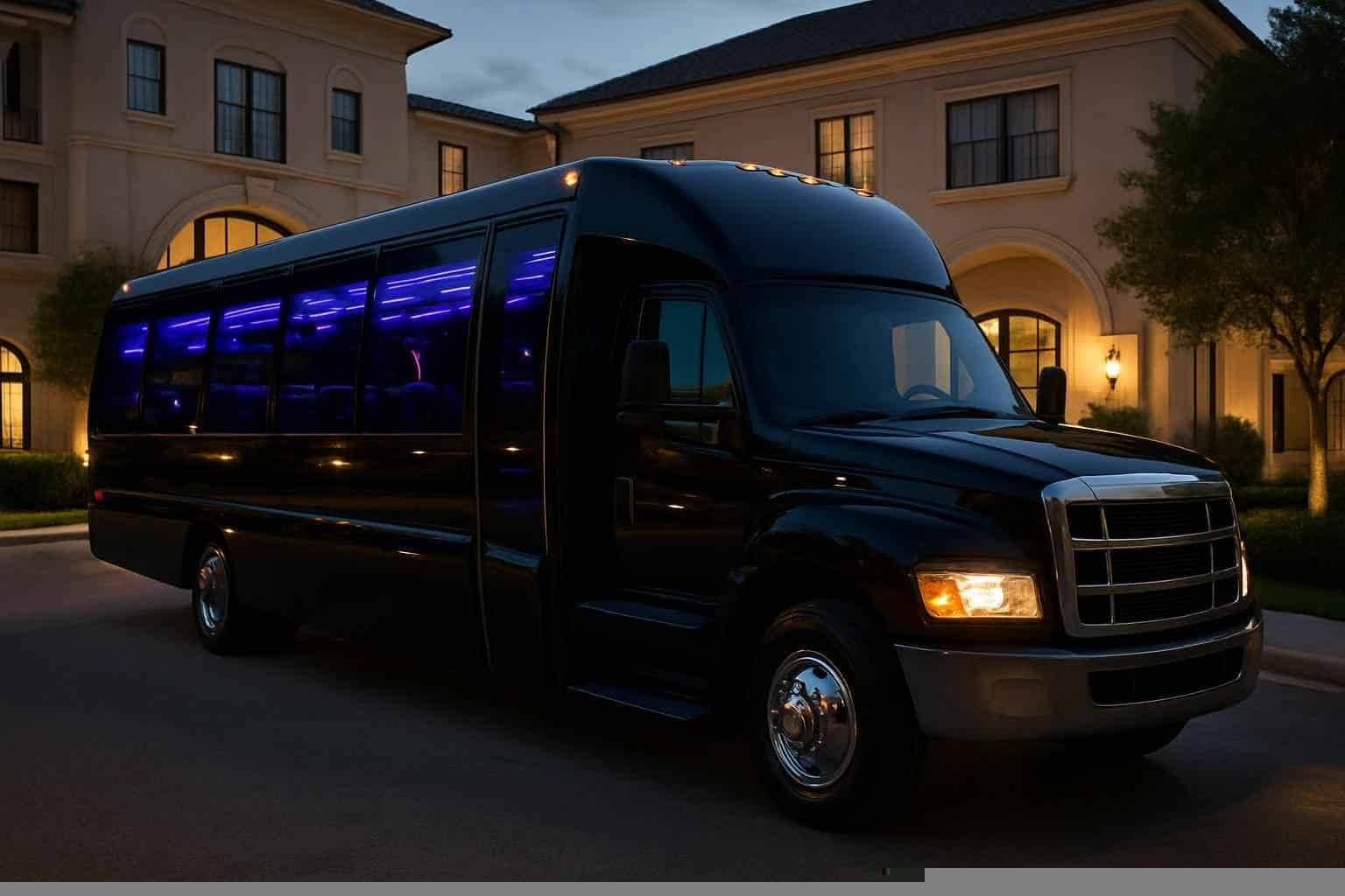 Black Party Bus Rental Prices in Grapevine TX