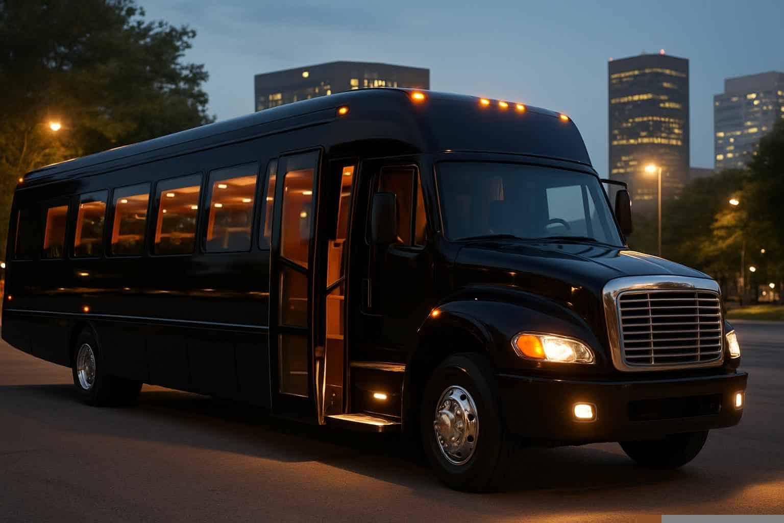 Black Party Bus Rental Prices in Irving TX