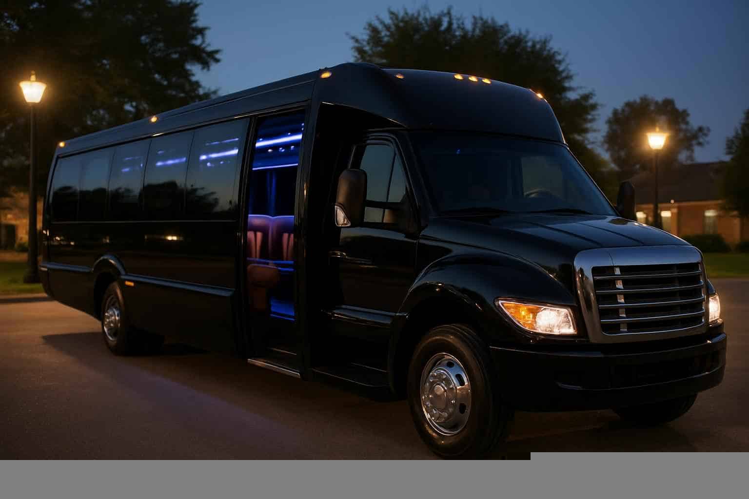 Black Party Bus Rental Prices in Lewisville TX