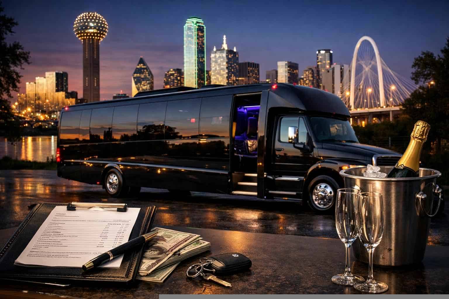 Black Party Bus Rental Prices in McKinney TX