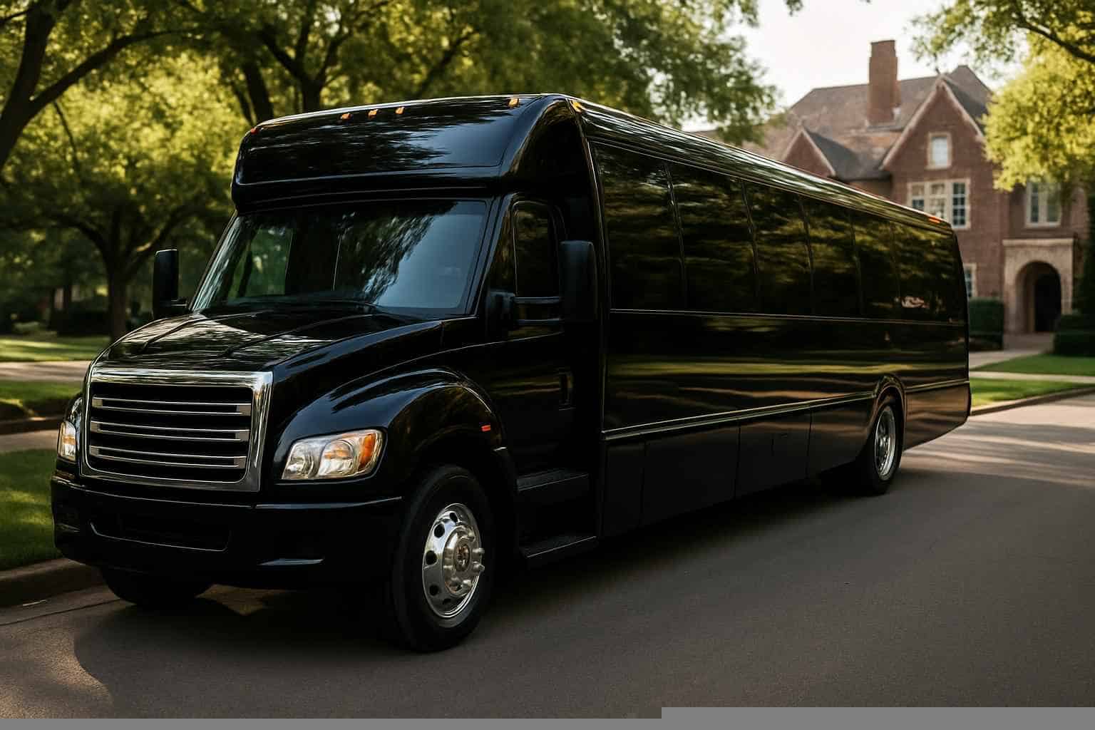 Black Party Bus Rental Prices in University Park TX