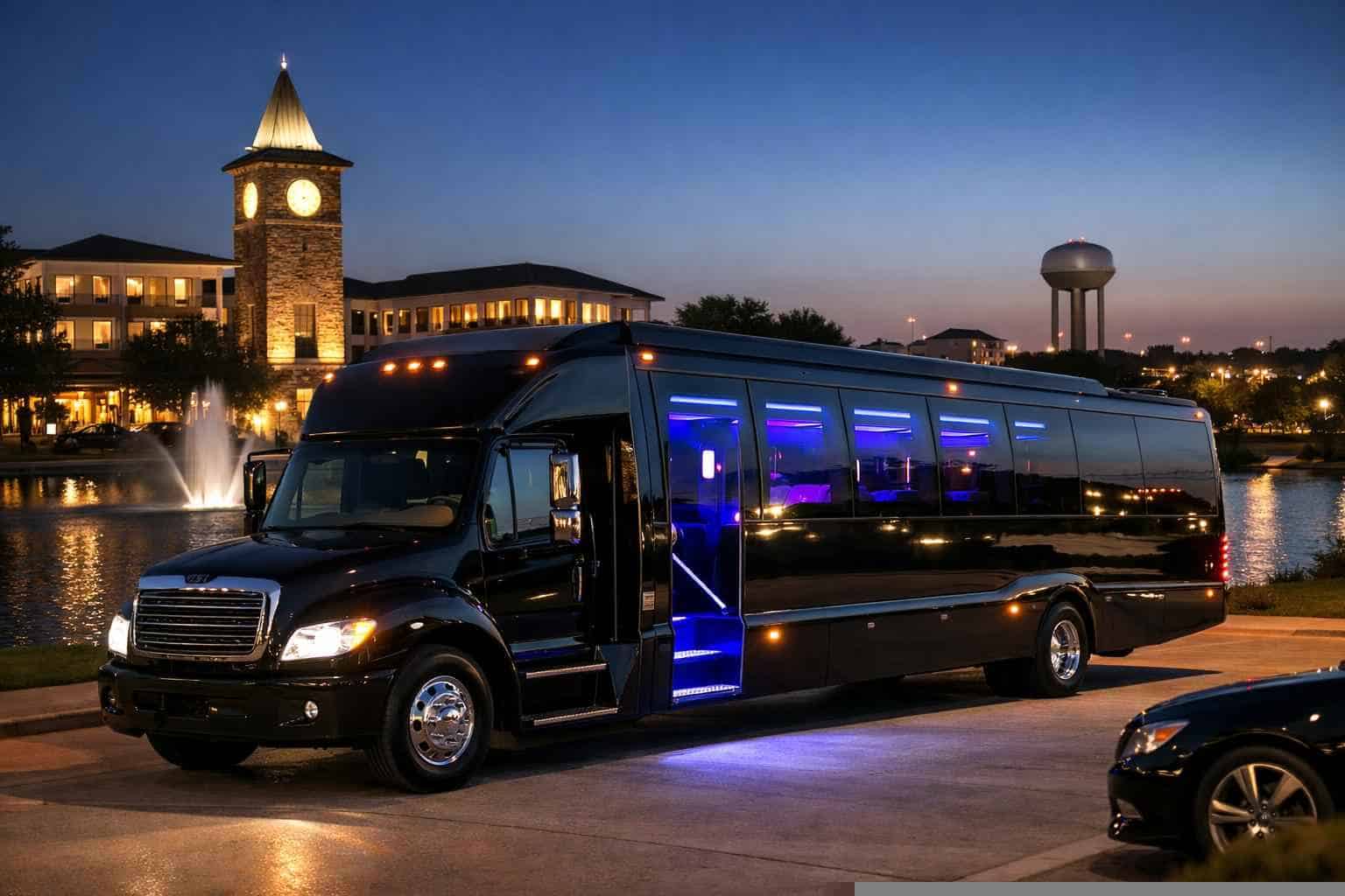 Black Party Bus Rental Services in Allen Texas