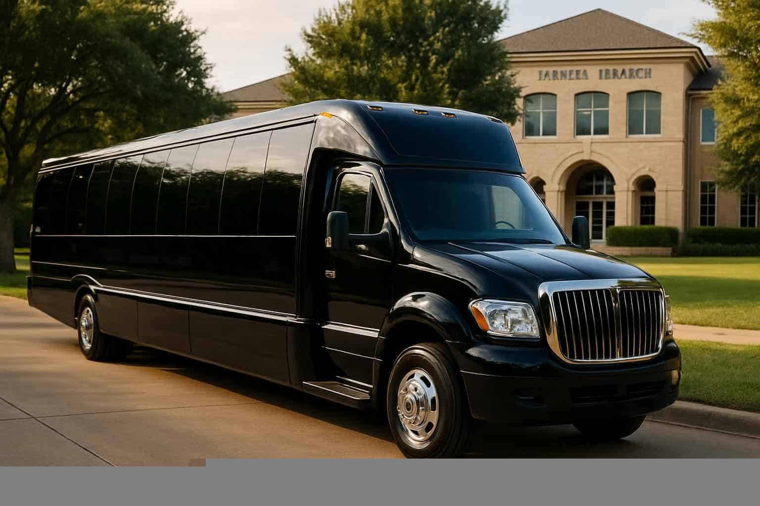 Black Party Bus Rental Services in Farmers Branch Texas
