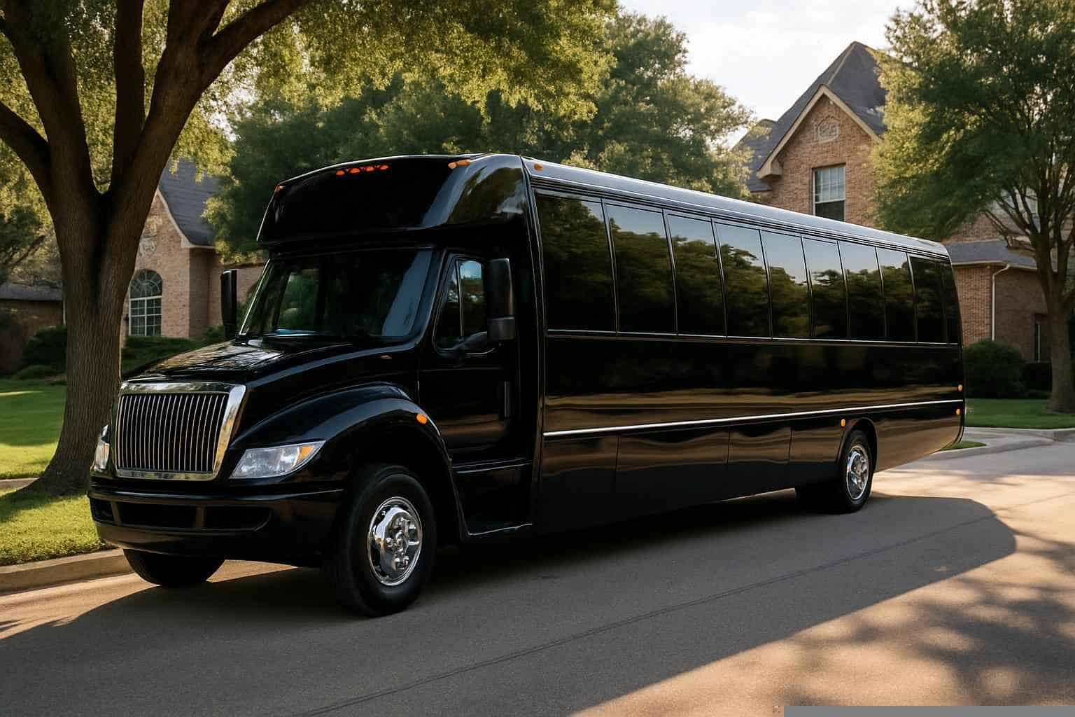 Black Party Bus Rental Services in Flower Mound Texas